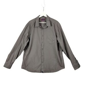 UNTUCKit Wrinkle-Free Travel Career Cotton Button Shirt Regular Fit‎ Men XXL